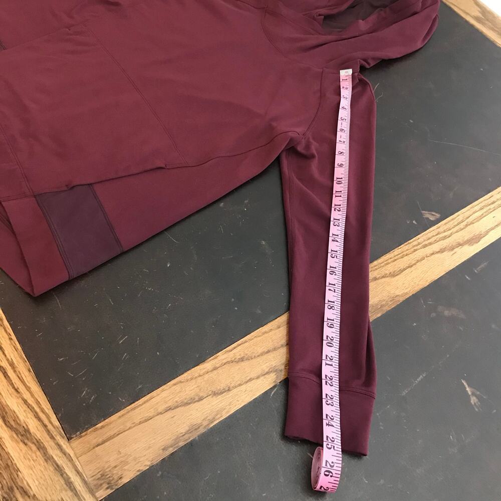 Lululemon Starting Place Hoodie 6 Garnet Red Pullover Thumbholes Athletic - Picture 8 of 12